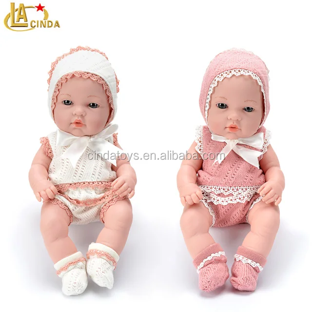 New product Cute Female doll pink soft silicone baby dolls for kids