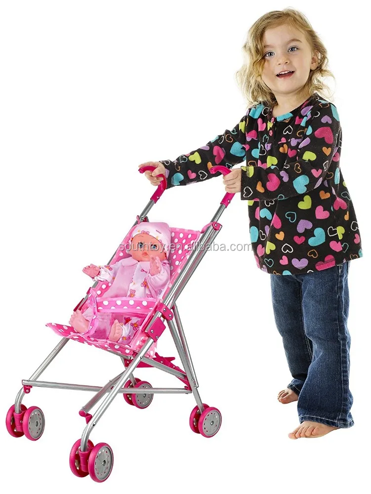 16inch Kids connection baby doll stroller play set