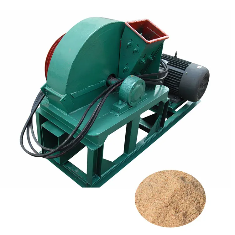 China best supplier charcoal palm leaves waste wood hammer mill crusher