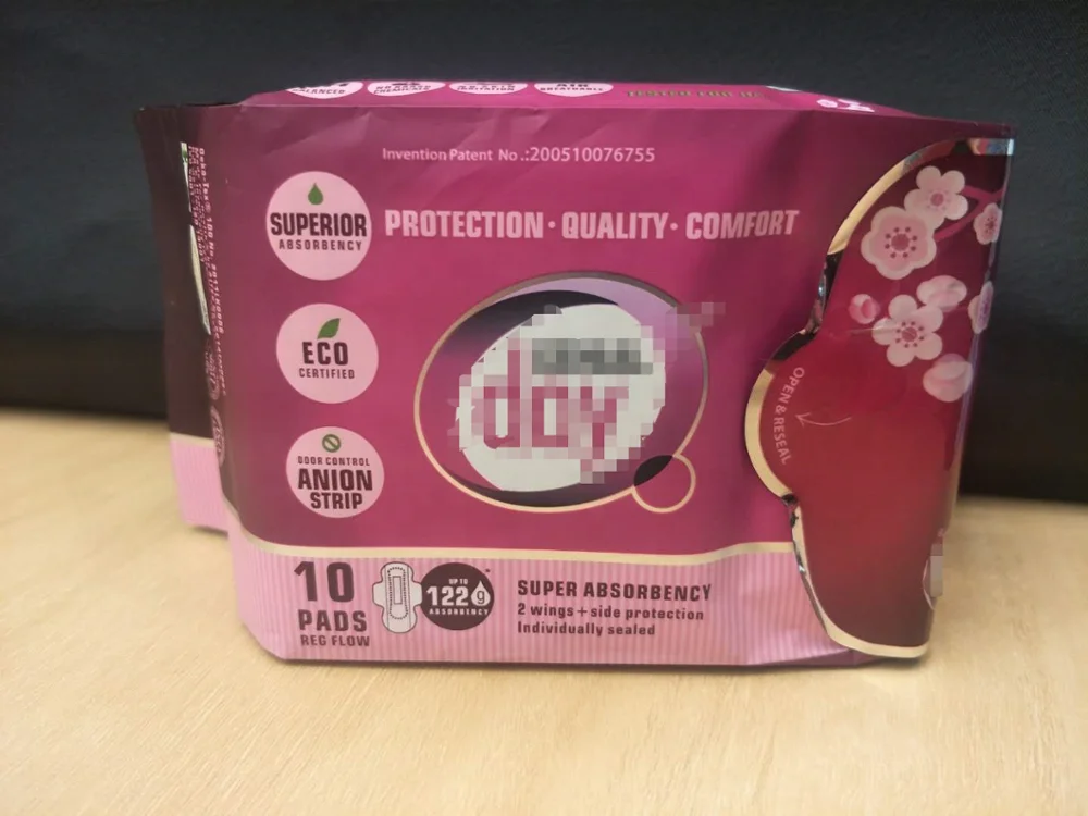 Rapid absorption yellow anion chip sanitary napkins wholesale gentle types of ladies sanitary pads