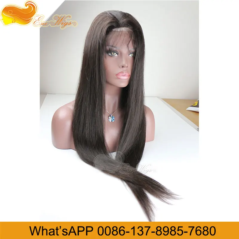 Virgin human hair full lace wig top silk based lace wigs natural color in stock customize lace wig