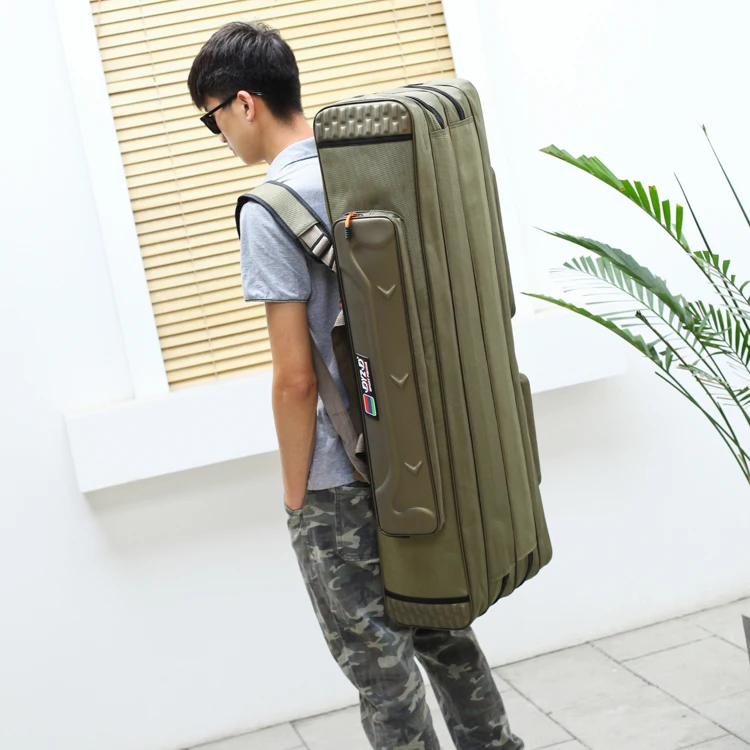 100 см зеленый 4 слоя водонепроницаемый мешок рыболовной удочки из плотной ткани рыболовные снасти мешок большой емкости сумка для рыбалки