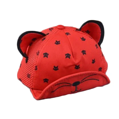 0-5 Years Old Hot selling Printed Cat Ear Cute Stylish Kids Baseball Cap Hats