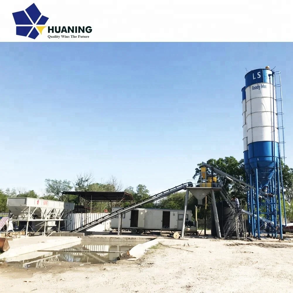 Factory offer low price HZS75 stationary portable concrete batching plant