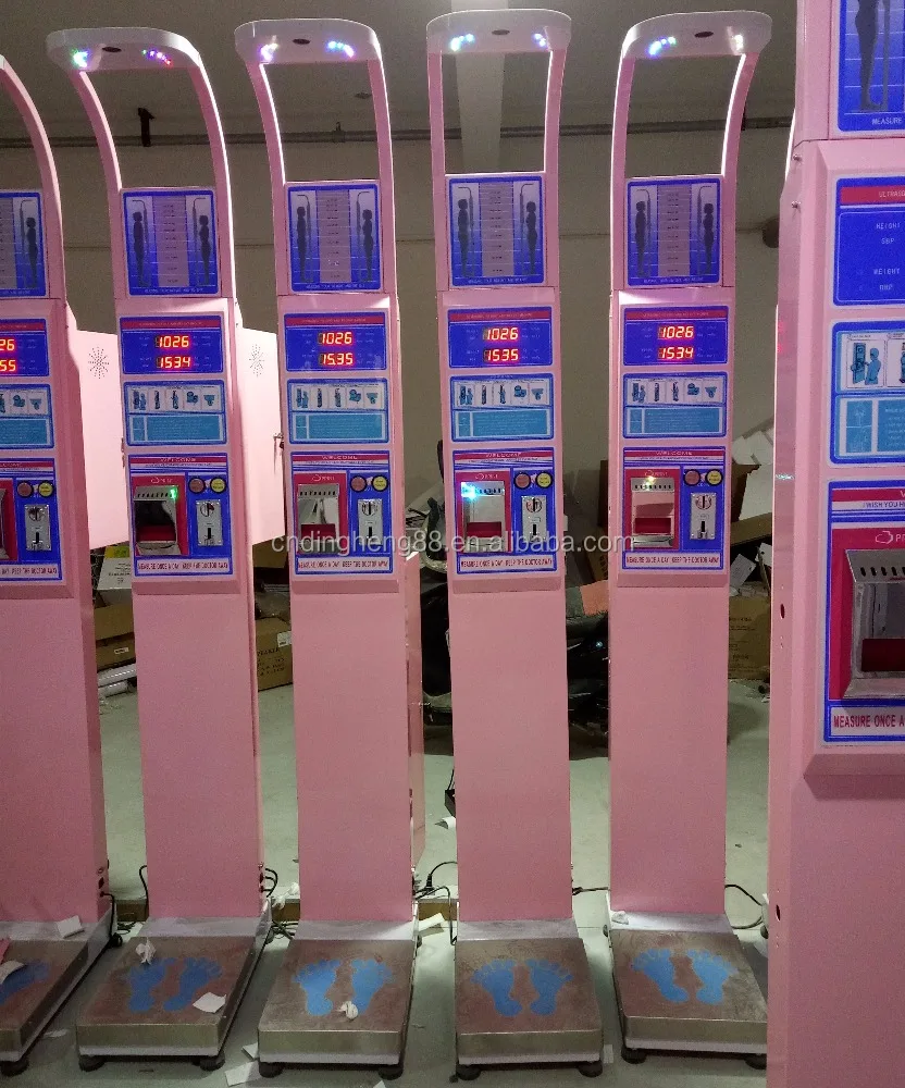 Height weight scale and body fat machine Ultrasonic BMI Body Height Measure Weight Fat Scale