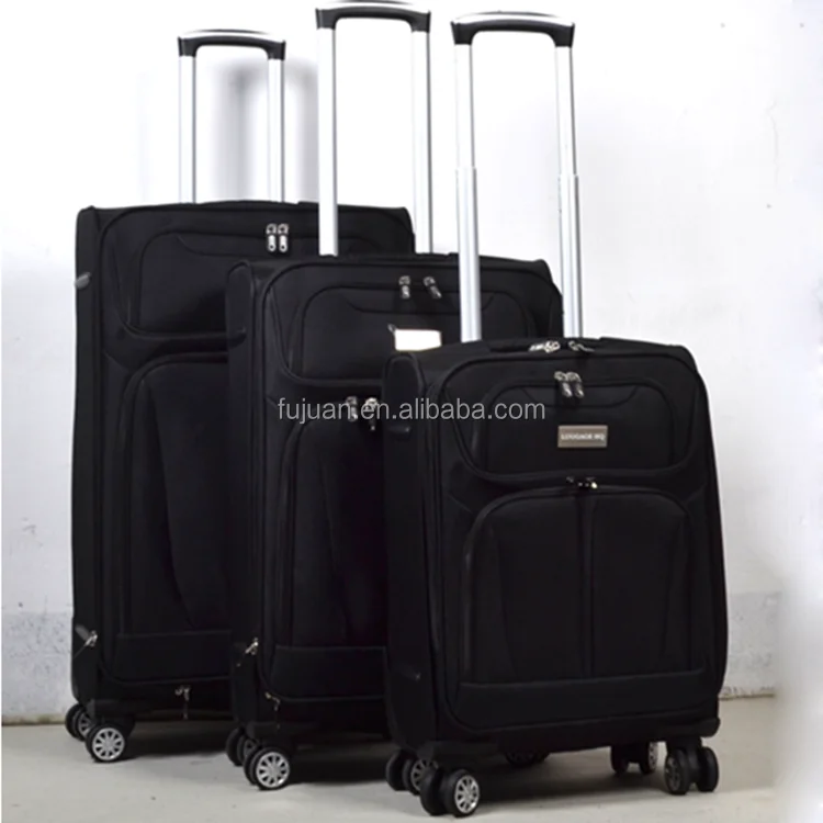 
3 Pieces suitcases 8 wheels iron trolley very good quality oxford cloth overstock luggage 