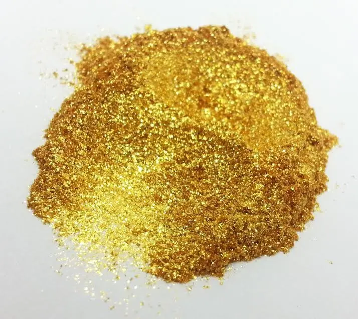 Cosmetic Grade Gold Luster Series Mica pigment flakes for eyeshadow makeup