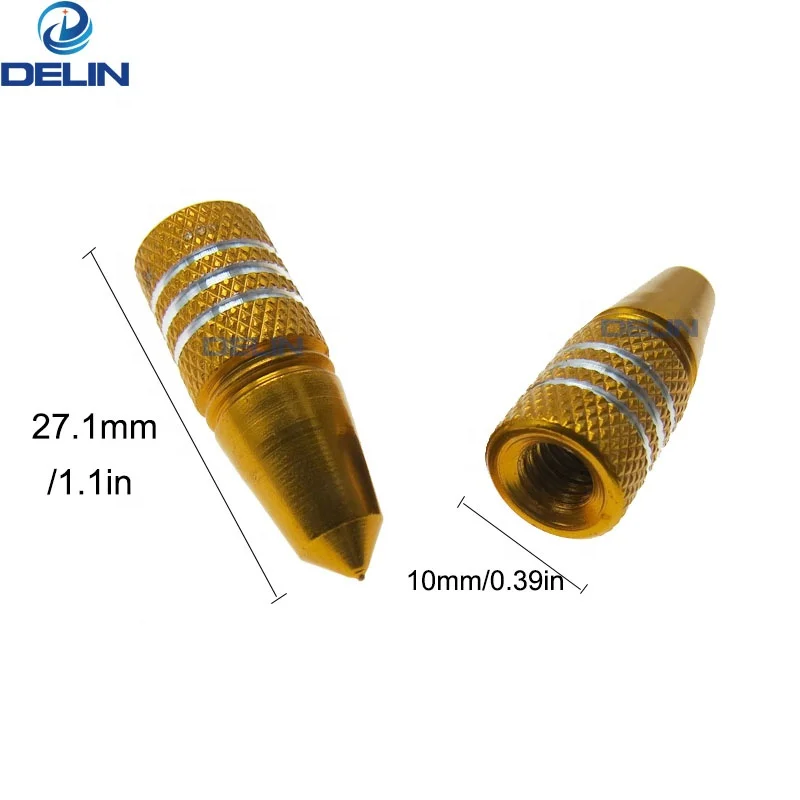 Multi-Color Aluminum Alloy Bullet shape Presta Valve Cap Dust Covers French Style Presta for Bike Tire Valve Caps