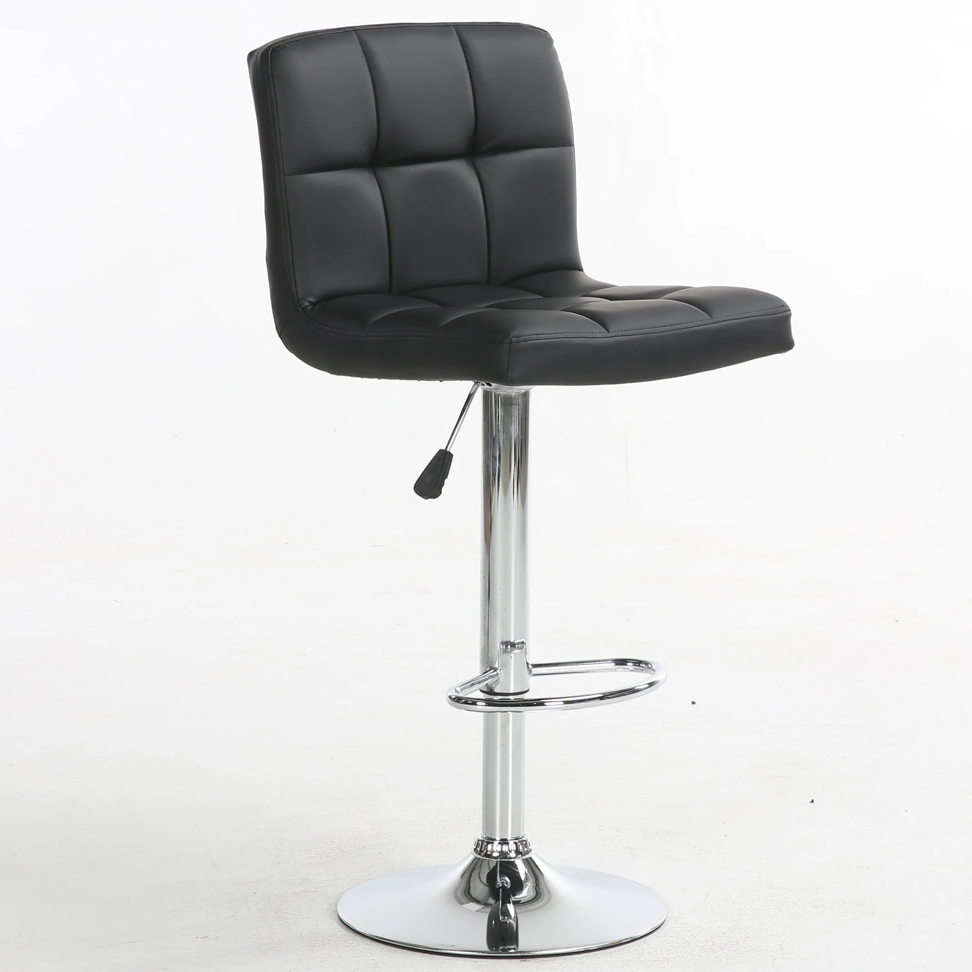 
Modern PU Leather Adjustable Swivel club Barstools Kitchen Counter Square Island Bar Stool 