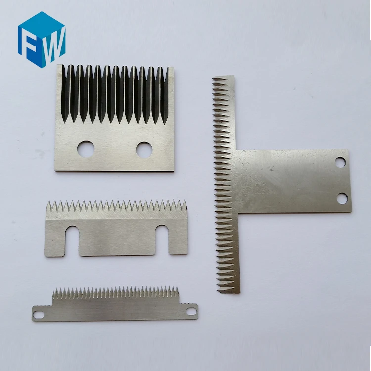 
FangWei HSS stainless steel material serrated sealing packing blades for bag cutting 
