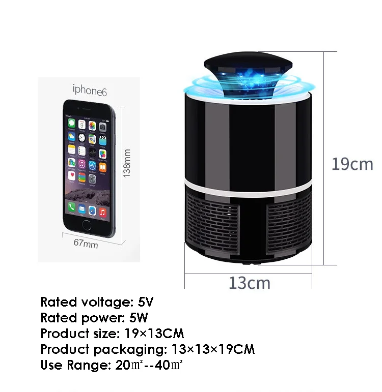 
TYFOCUS Sample free item 2019 new mosquito trap lamp for baby and indoor use mosquito trap lamp 