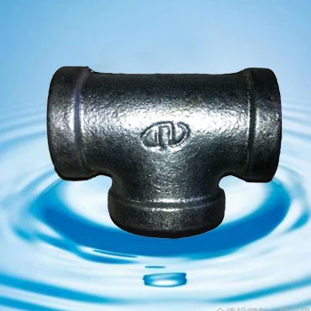 Factory Manufacture Black Malleable Iron Pipe Fittings Tee