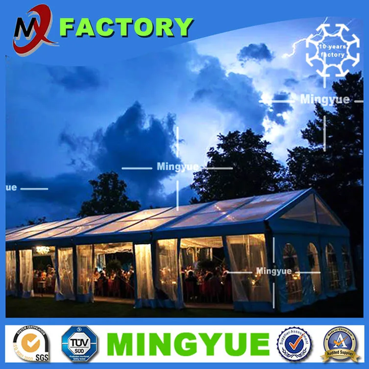 Hot sale cheap 1000 people outdoor Waterproof large event marquee wedding party tent with Clear glass roof