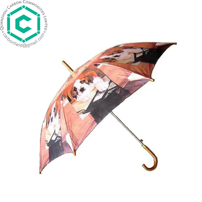 Auto Straight Blue Sky White Cloud Umbrella