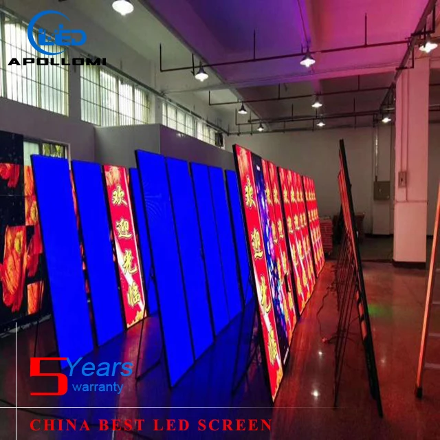 HD ultra thin indoor P2.5mm standing poster screen led display mirror screen