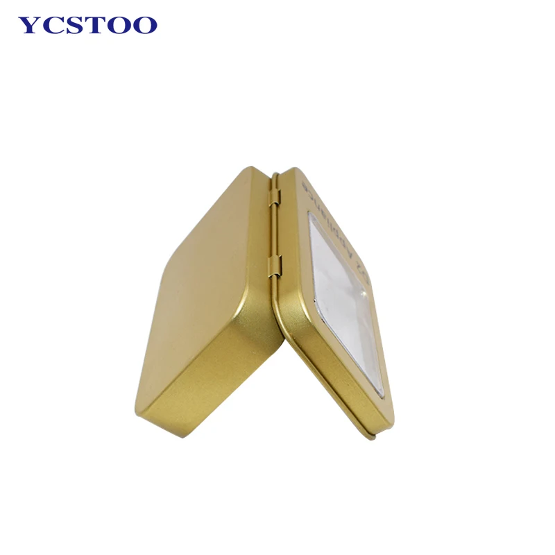 Rectangle USB Flash Drive Packaging Metal Tin Box With Clear Window