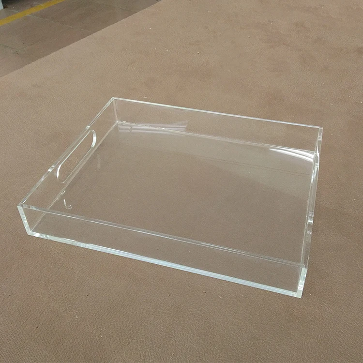 Пищевой акриловый поднос для сервировки пищи Lucite с ручкой