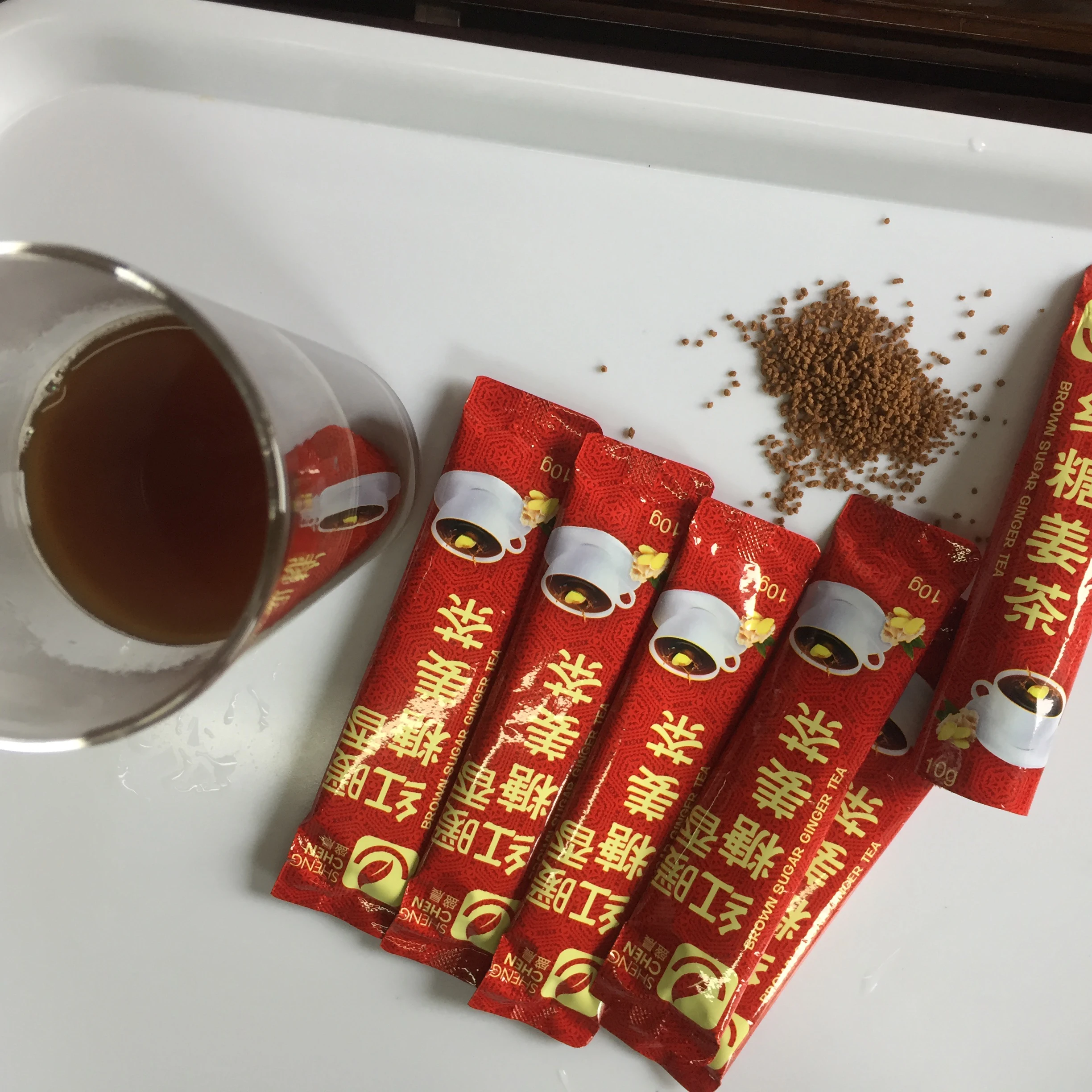 Chinese manufacturer OEM private label tasteful 18g/10 Sachets/24Boxes/Carton Enhances Immunity ginger tea
