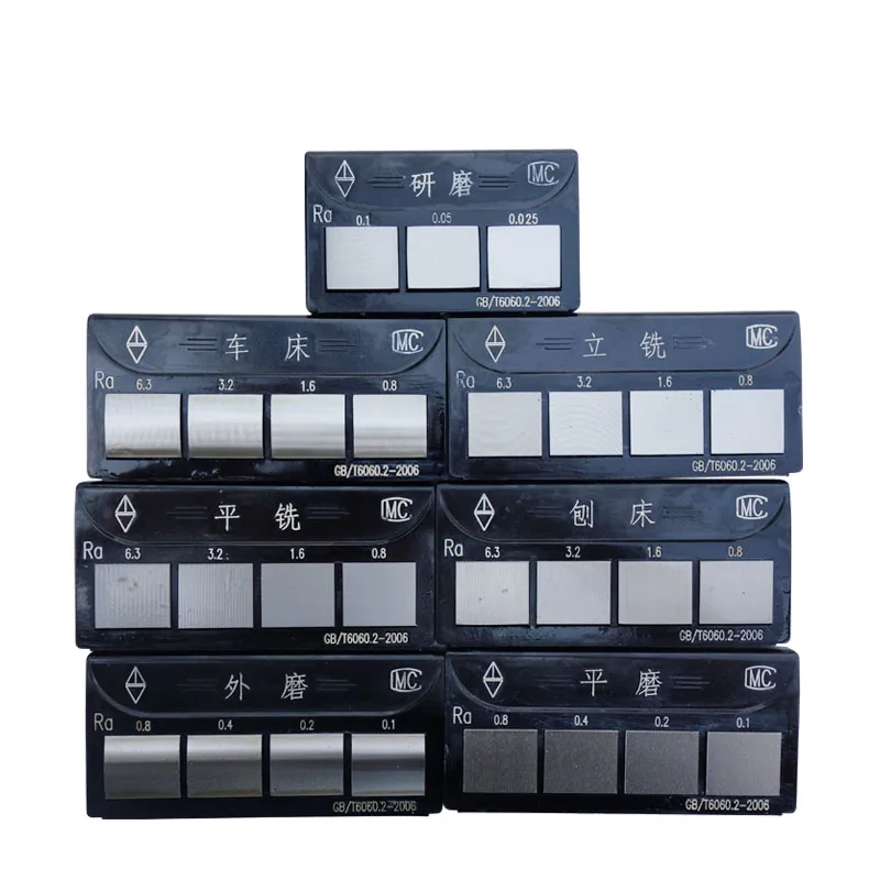 Surface roughness comparison block