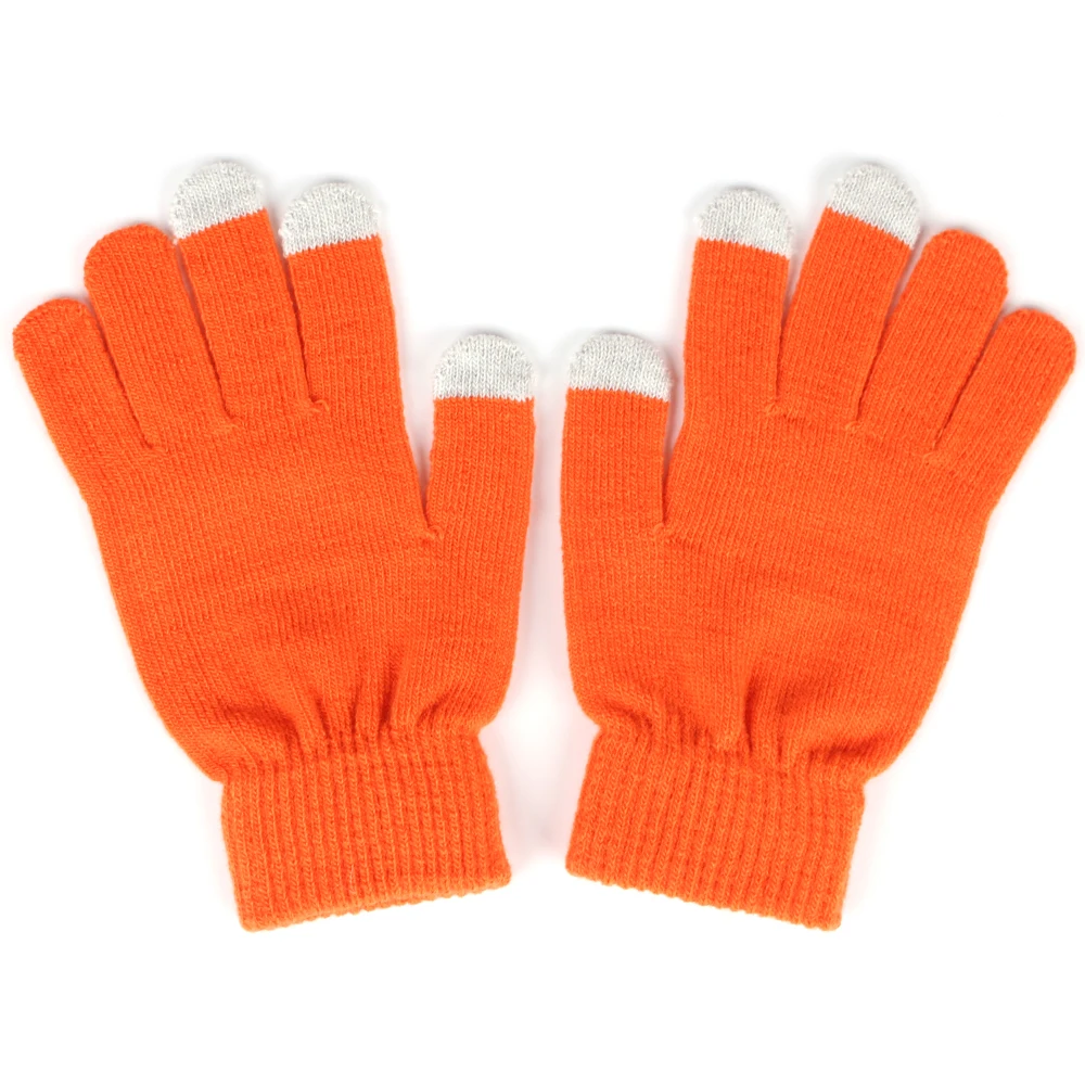 Фабрика Yiwu, сенсорные перчатки для сотового телефона, умные теплые вязаные перчатки для сенсорного экрана
