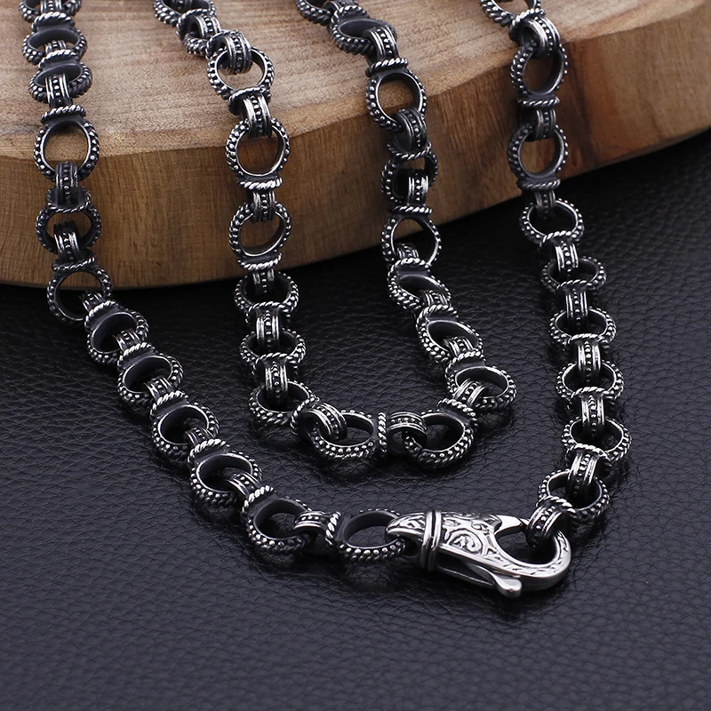 
New Hot Pop Men Jewelry Rocker Long Chain Design Stainless Steel Necklace 