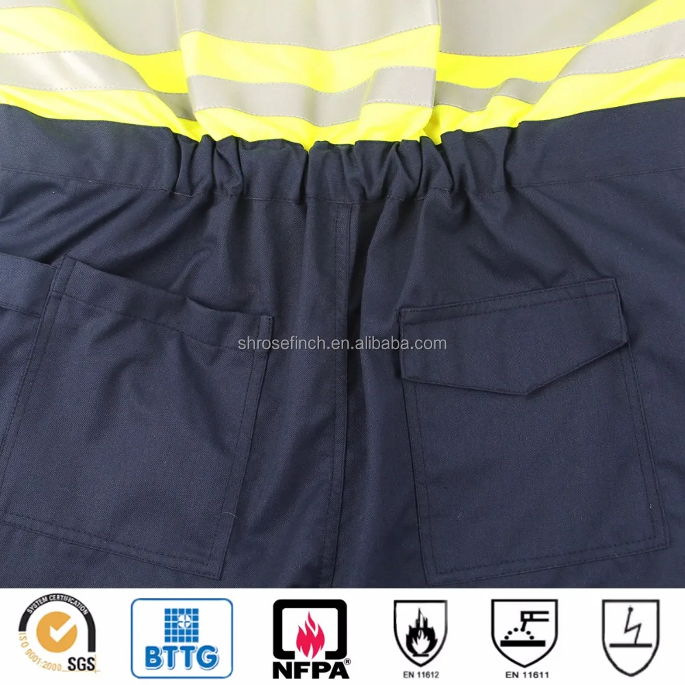 EN20471 High Visibility Safety Work Clothes Resistant coverall with FR reflective tapes