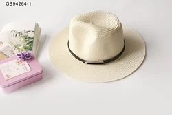 Manufacturer Custom Logo Wholesale Cheap Summer Beach Straw Cap Hat Panama Hat