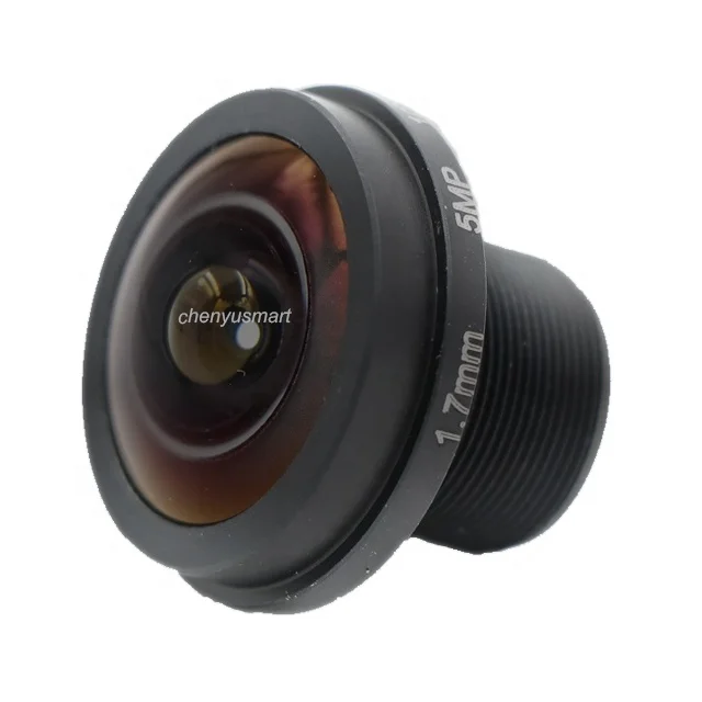 1/2.5 1.7mm 5 MegaPixel MTV M12  Mount Infrared Night Vision Fisheye Lens