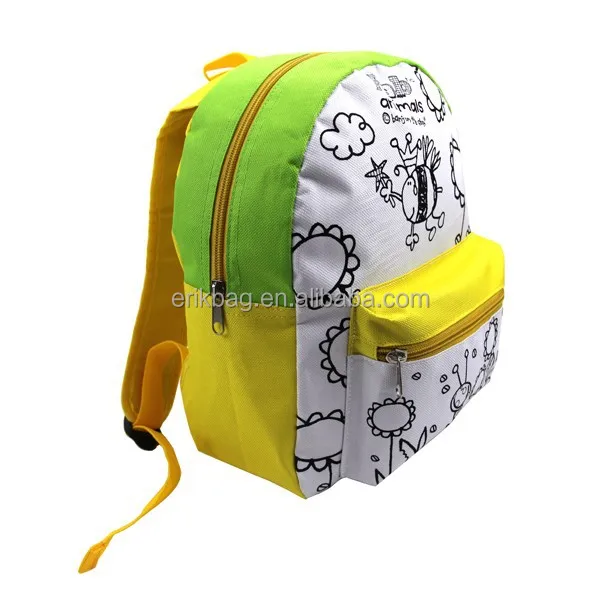 DIY coloring school bag with color Pen set