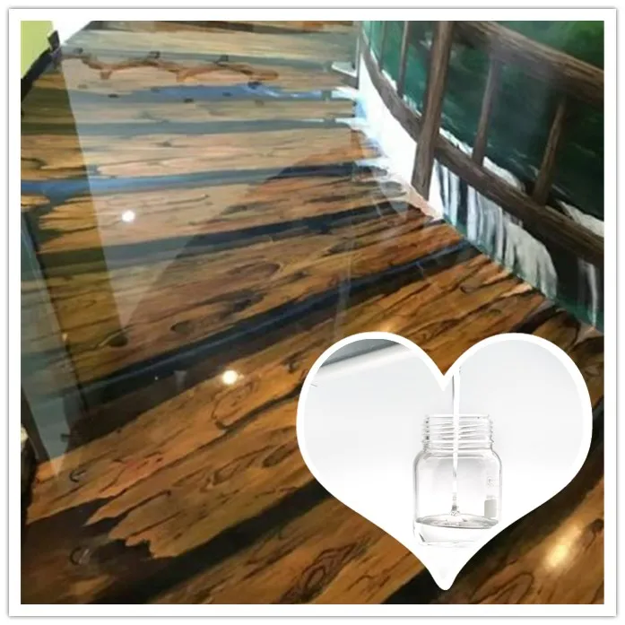 two components wholesale epoxy resin crystal clear liquid for adhesive glue crystal for 3D epoxy flooring paint