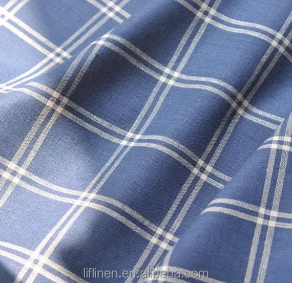 Clothing  Material Bulk Yarn Dyed Italian Linen Fabric