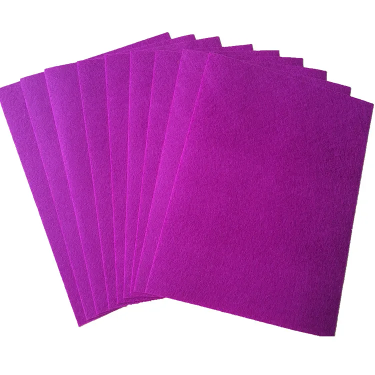
Colorful Polyester felt Sheet A4 Felt Sheet 10 pieces per pack 1mm Craft Felt 