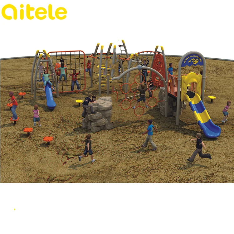 QITELE Children outdoor plastic rope climbing net playground