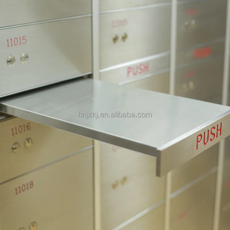 High precision double lock waterproof steel plate bank safe deposit box