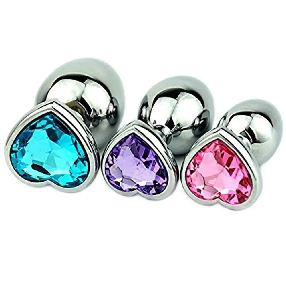Jewelry Design Fetish Bondage SM sex anal 3pcs medical metal plated butt anal plug, anal toy for Sex Games