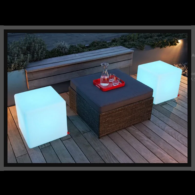Illuminate Bar Cube Led Furniture Led Plastic Furniture Modern Plastic Cube