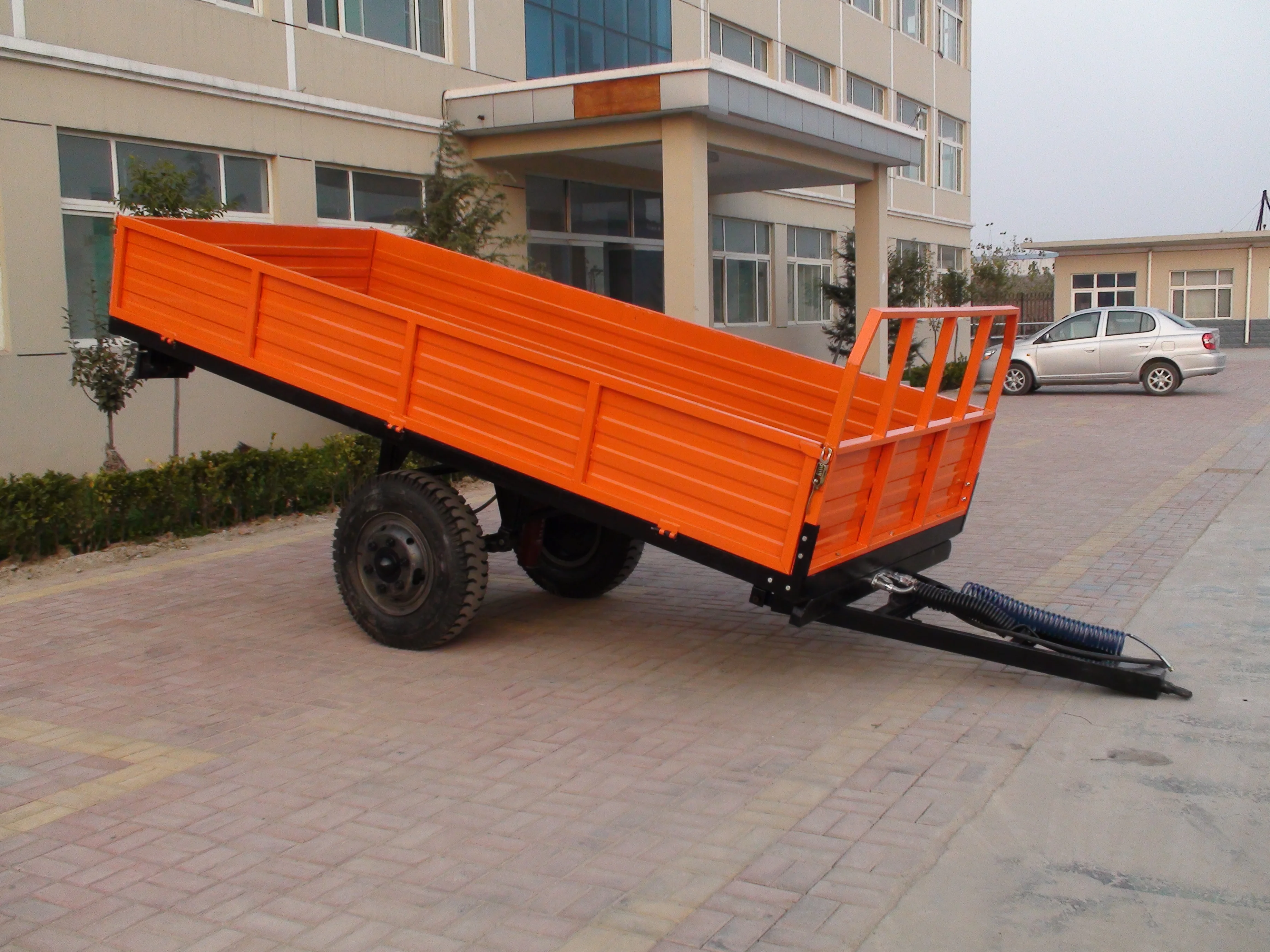 Factory direct price 2 ton to 4 ton single axle mini small farm tractor trailer for walking tractor and wheeled tractor