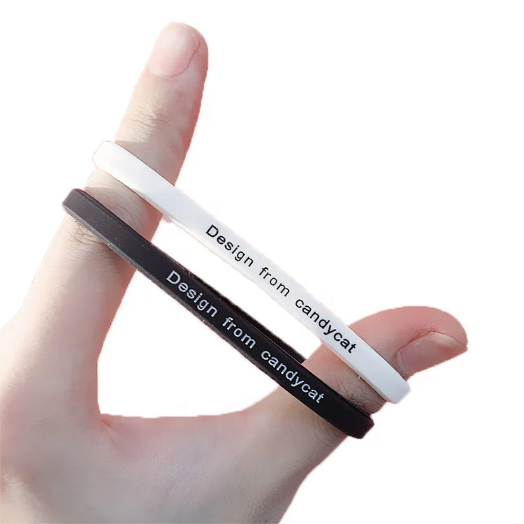 Euro-American silicone  thin rubber gym  couple bracelets wrist band