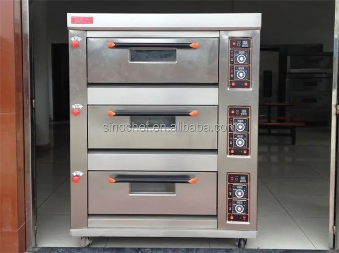 commercial 3 decks 6 trays Gas Baking Oven/bakery machine