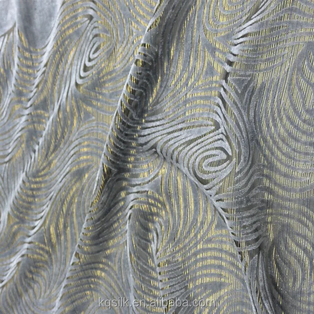 Новая модная однотонная/однотонная блестящая шелковая люрекс/Бархатная ткань с металлическим блеском