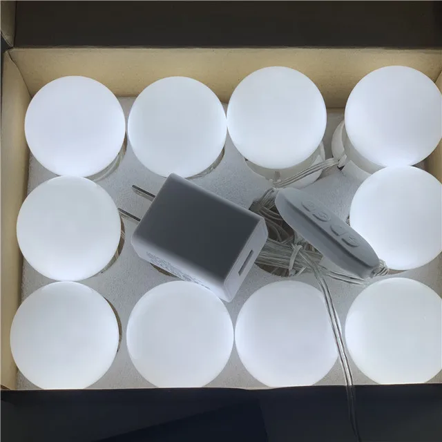 DC5V USB Powered Bathroom LED Hollywood Style Bulbs Kit Led Vanity Makeup Mirror With Light