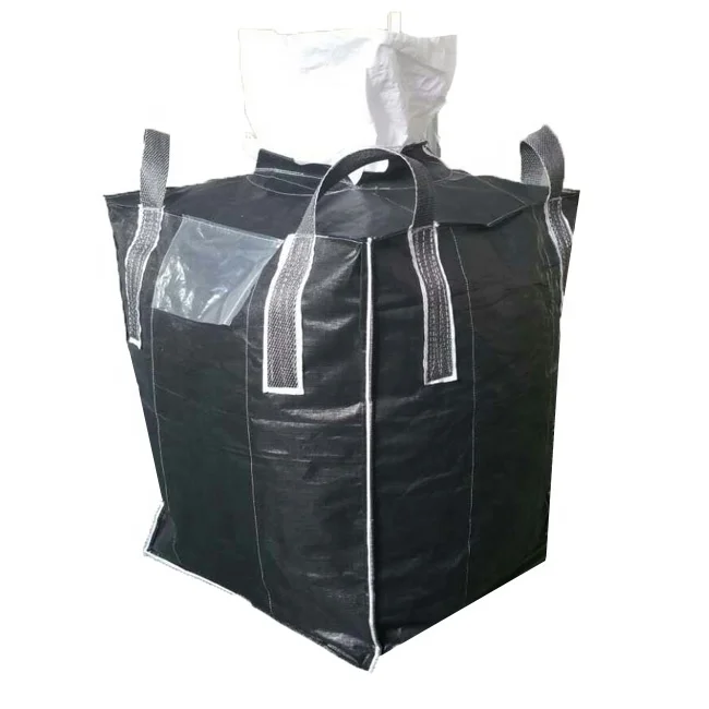 
Big bag 1000kg FIBC container bag black with filling spout 