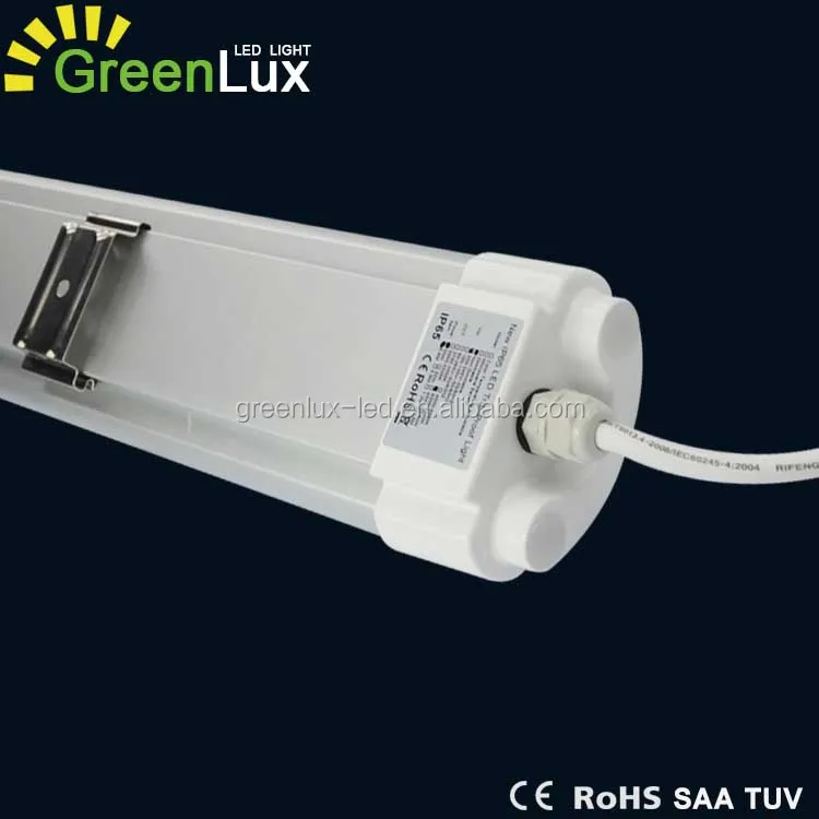 ip65 waterproof fluorescent fitting /tri-proof led light fittings for car parking, airport, metro, train