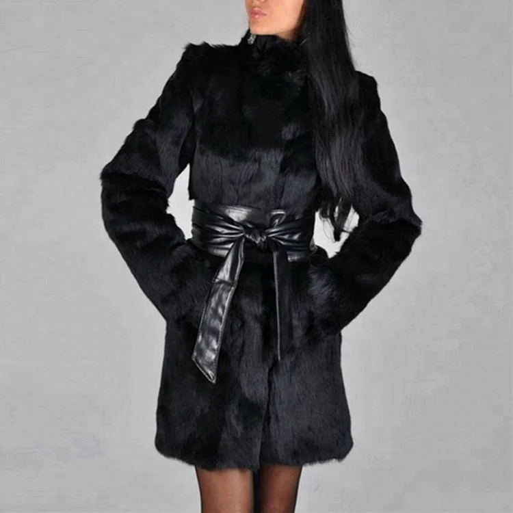
Natural color girls patchwork mink fur jacket women coats 