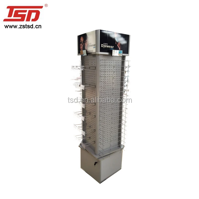 Custom countertop sunglasses display showcase with lock,table locking sunglass display racks for eyeglasses