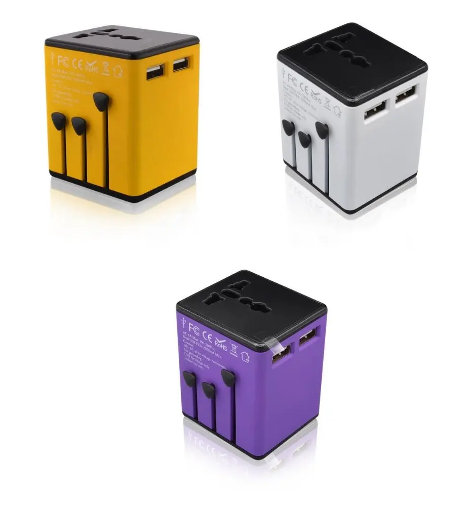 
2017 (2.5A with 2 USB port) Universal Travel Adaptor 