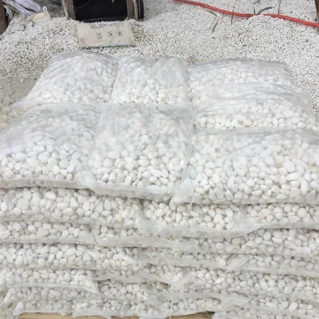 Cobble Pebble Paving snow white stone tumbled rocks cobblestone