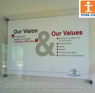 Print on clear acrylic acrylic display