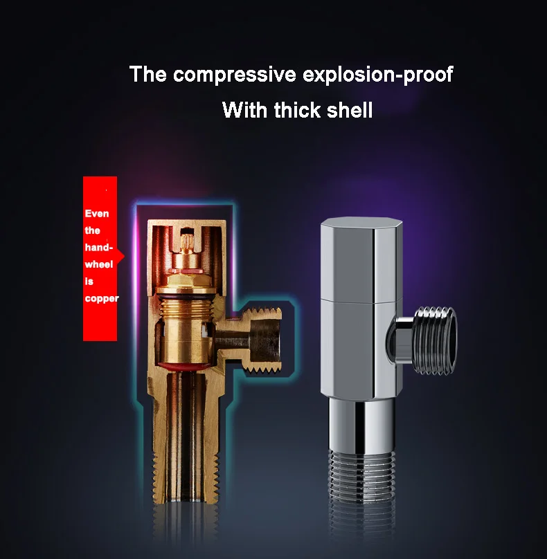 90 degree toilet water inlet control brass angle valve