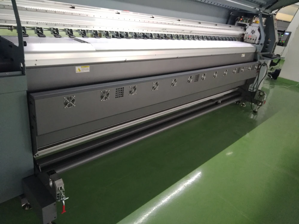 Kingjet KJ-320SG 248sqm/h 3.2m wide spectra starfire 1024 print head outdoor flex banner large format solvent printer for sale